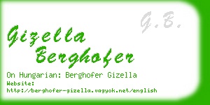 gizella berghofer business card